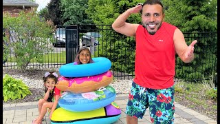 Deema and Sally Play Fun Summer activities with Dad [upl. by Juliann]