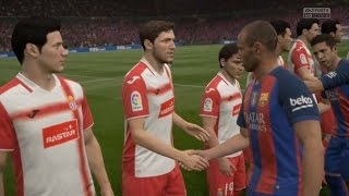 HD FC Barcelona vs Espanyol Barcelona  Liga Santander  Journée 16  18 Décembre 2016  Fifa17 [upl. by Brantley]