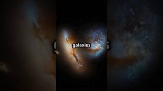 When Galaxies Collide A Cosmic Dance physics universe science astronomy fyp [upl. by Rolyab]