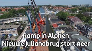 Julianabrug stort neer  Disaster Bridge and cranes collapse [upl. by Houston]