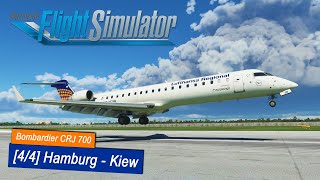 Microsoft Flight Simulator 2020 62  Hamburg  Kiew  Landung in UKBB  Aerosoft CRJ 700 Tutorial [upl. by Hadeehsar]