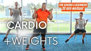 30 min Seniors amp Beginners Cardio amp Strength Workout [upl. by Ecnedurp]