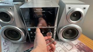 Quick demo Panasonic SAPM31  5CD Changer Stereo System Cassette Player CD player does Not Work [upl. by Daas]