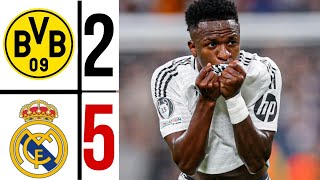 ⚪ Dortmund vs Real Madrid 25 vinicius Jr hattrick Goal EXTENDED HIGHLIGHTS CHAMPIONS LEAGUE 2025 [upl. by Novert793]