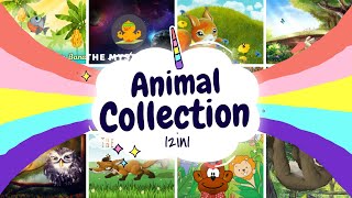 Sleep Stories for Kids  ANIMAL COLLECTION 12in1  Sleep Meditations for Children [upl. by Aed]