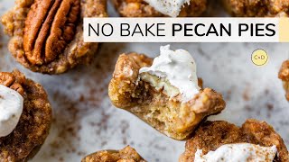 MINI PECAN PIE  no bake vegan recipe [upl. by Ahsap657]