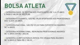 INSCRIÇÕES BOLSA ATLETA E BOLSA TALENTO GANHE ATÉ 3 MIL REAIS PAGO PELO GOVERNO [upl. by Appolonia370]