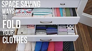 How to Fold Your Clothes to Save Space  HGTV [upl. by Morice950]