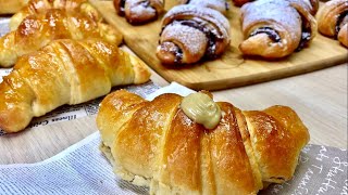 CORNETTI BRIOCHE CON SFOGLIATURA VELOCE  CROISSAINT BRIOCHE PUFF PASTRY SIMPLY [upl. by Euqor]