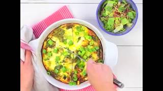 Bonduelle recept  Brokkolisspenótos frittata [upl. by Yesdnyl]