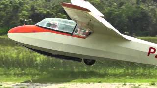 Fancy and ground effect landings in a glider [upl. by Annahsad599]