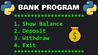 Lets code a beginner Python BANKING PROGRAM 💰 [upl. by Anihsat129]