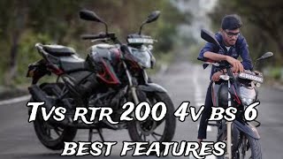 Tvs Apache rtr 200 4v bs 6 best Features RTR 200 bs 6 best Features rtr 200 best Features [upl. by Briant]