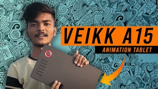 Veikk A15 Drawing Tablet Unboxing in Hindi [upl. by Etnasa]