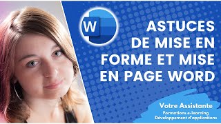 Astuces de mise en forme et mise en page Word [upl. by Kurzawa]