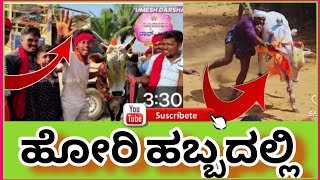 hori habba haveri king ಚೌಡಯ್ಯದಾಪುರ ಡಾನ್ 111horihabbahaveriking viralvideo bull cow [upl. by Gnort913]