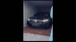 Mercedes Benz S500 unboxing container Dubai yard automobile luxurycar mercedess mercedesbenz [upl. by Eatnahc964]