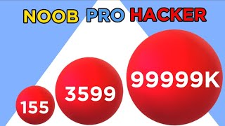 NOOB VS PRO VS HACKER io game Ball [upl. by Eadith909]