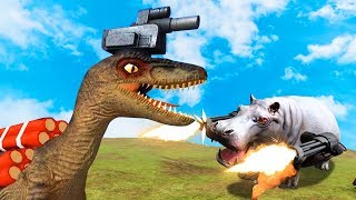 RPG DINOSAURS vs ASSAULT RHINOS Beast Battle Simulator 2 [upl. by Oidualc]