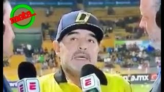 🤤🤦‍♀Maradona se traba en plena entrevista en vivo [upl. by Eolhc]