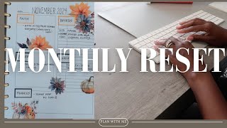 November Monthly Reset in my Planner monthlyreset monthlyplanwithme [upl. by Leahcimnaj]