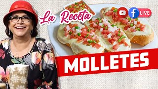 ANTOJITOS MEXICANOS RECETA DE MOLLETES  DOÑA ROSA RIVERA [upl. by Kemeny664]