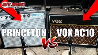 Fender 68 Princeton Reverb vs The VOX AC10C1 Amplifier  An Amplifier Comparison [upl. by Oludoet]