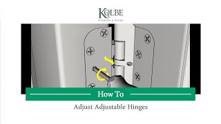 How to Adjust Adjustable Hinges [upl. by Yelloh]