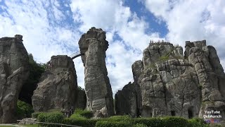 Externsteine Teutoburger Wald Natursehenswürdigkeit HornBad Meinberg Lippe NordrheinWestfalen [upl. by Affer]