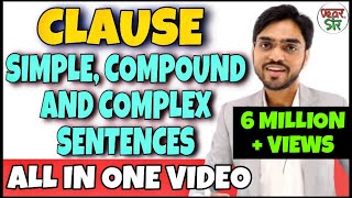 Simple Compound and Complex Sentences  English Grammar Lessons  Clauses in English Grammar [upl. by Assilat]