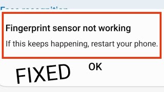 Fingerprint Sensor Not Working if they keep happening restart phone Solved [upl. by Enomad]