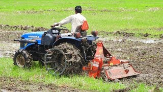 Mini Tractor Vehicle Videos  Sonalika Tractors Plough In Field  Palleturi Village [upl. by Stempien]