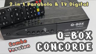 Review Q Box Concorde Versi Combo 2 in 1 Parabola amp TV Digital Support Internetan [upl. by Yolanda412]