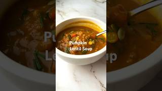 Pumpkin Lentil Soup veganrecipes [upl. by Clevie]