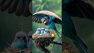 Birds save his baby for rain 🌧 💙 quotes shortsfeed shotfeed subscribe shorts [upl. by Leffert]