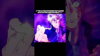 quotThe Ultimate Power That Makes Gojo Satoru Unstoppablequot😈 gojo sukuna anime jujutsukaisen amv [upl. by Rabelais]