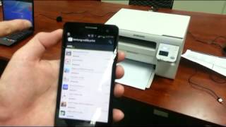 SCX 3405W Wireless Printing demonstration [upl. by Domeniga]