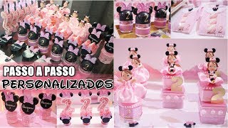 Como fazer personalizados de festa tema Minnie  PASSO A PASSO [upl. by Nwahsad]