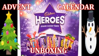 ADVENT CALENDAR  CADBURYS HEROES  UNBOXING  CHRISTMAS CHOCOLATE [upl. by Nuoras]