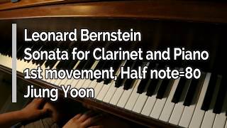 Piano part  Bernstein Sonata for Clarinet and Piano First movement Half note  80 [upl. by Runkel891]