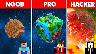 Minecraft NOOB vs PRO GIANT PLANET BUILD CHALLENGE [upl. by Azyl474]