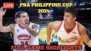 BRGY GINEBRA VS RAIN OR SHINE FULL GAME HIGHLIGHTS  PBA HIGHLIGHTS  PBA LIVE [upl. by Nosduj]