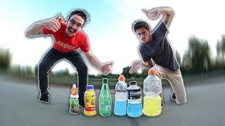 BOTTLE FLIPPING WEIRD BOTTLES with Sam Tabor [upl. by Monah]