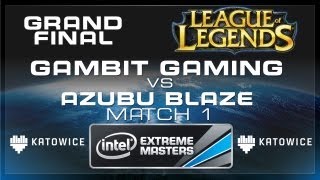 Azubu Blaze vs Gambit Gaming  Match 1  Grand Final  IEM Katowice League of Legends Full HD [upl. by Linad38]