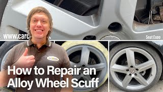 Alloy Wheel Repair amp Refurbish at Home  DIY Alloy Wheel Scuff Repair [upl. by Ecirahc442]