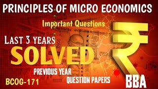 Principles of micro economics bcog171  solved previous year question papersignouachieversbba [upl. by Efren480]