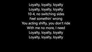 Kendrick Lamar  Loyalty Feat Rihanna Lyrics [upl. by Chaworth]