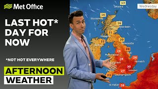 260624 – Hot for some but a change on the way – Afternoon Weather Forecast UK –Met Office Weather [upl. by Atilam]