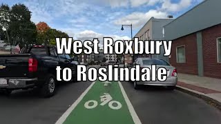 Boston Cycling Route  Swift Ride West Roxbury to Roslindale Village MBTA [upl. by Beasley]