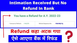 Income Tax Refund Awaited  Intimation Received but Refund Not Received  Income tax Refund In Bank [upl. by Sevik]